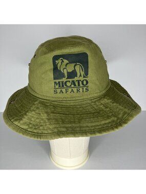 Micato Safaris Green Travel Bucket Hat Kenya Lion
